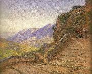 johannes wilhjelm landskab fra civita d' antino oil on canvas